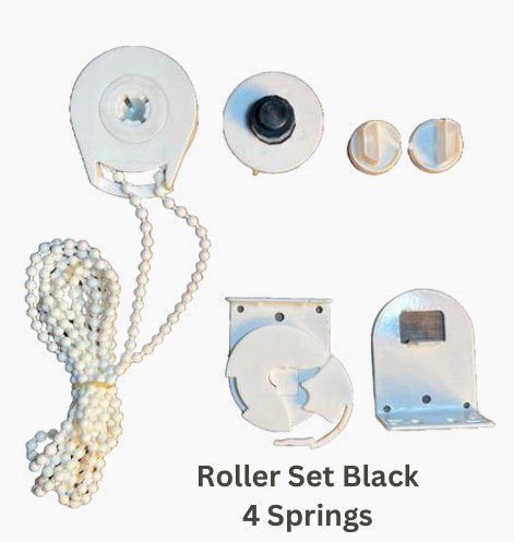 Roller Set Black 4 Springs