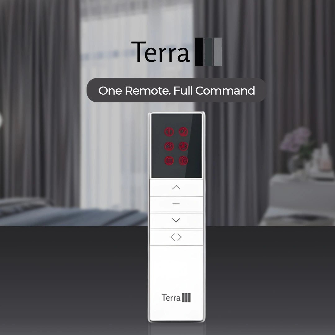Terra White Smart Curtain Remote